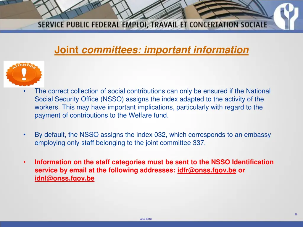 joint committees important information