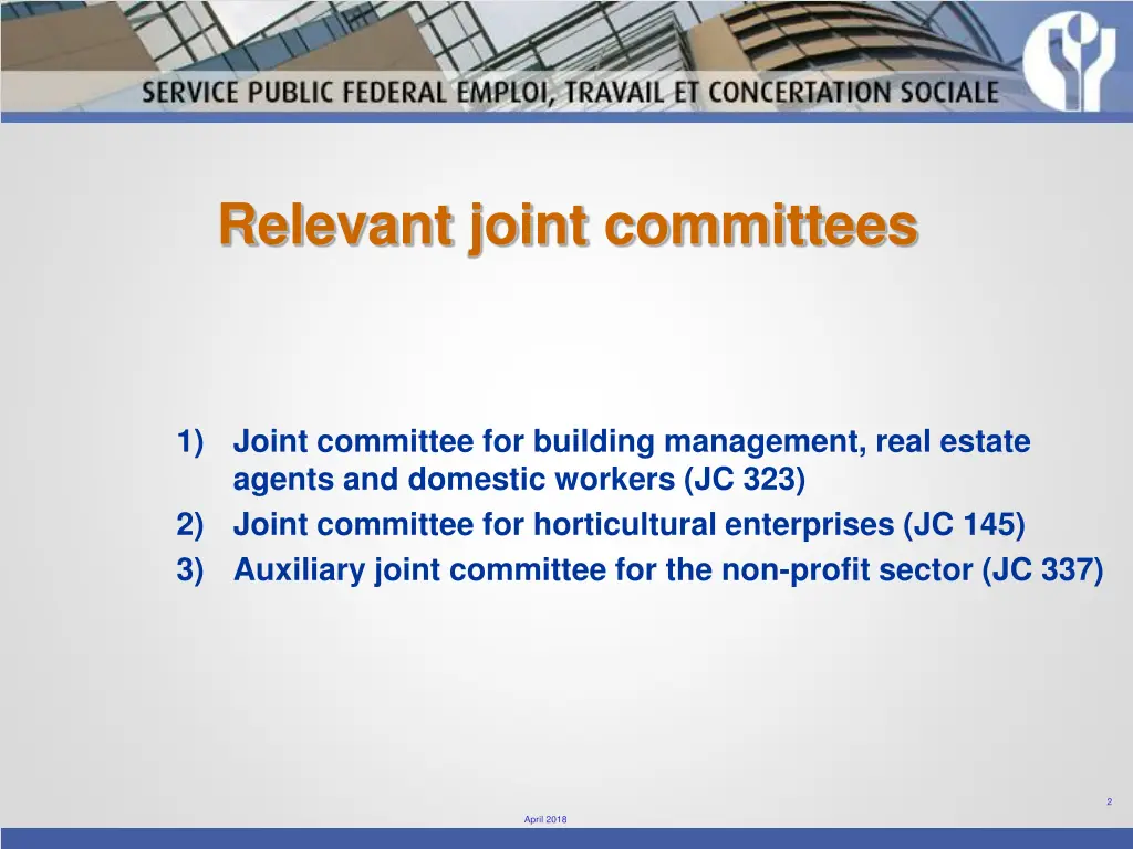 relevant joint committees