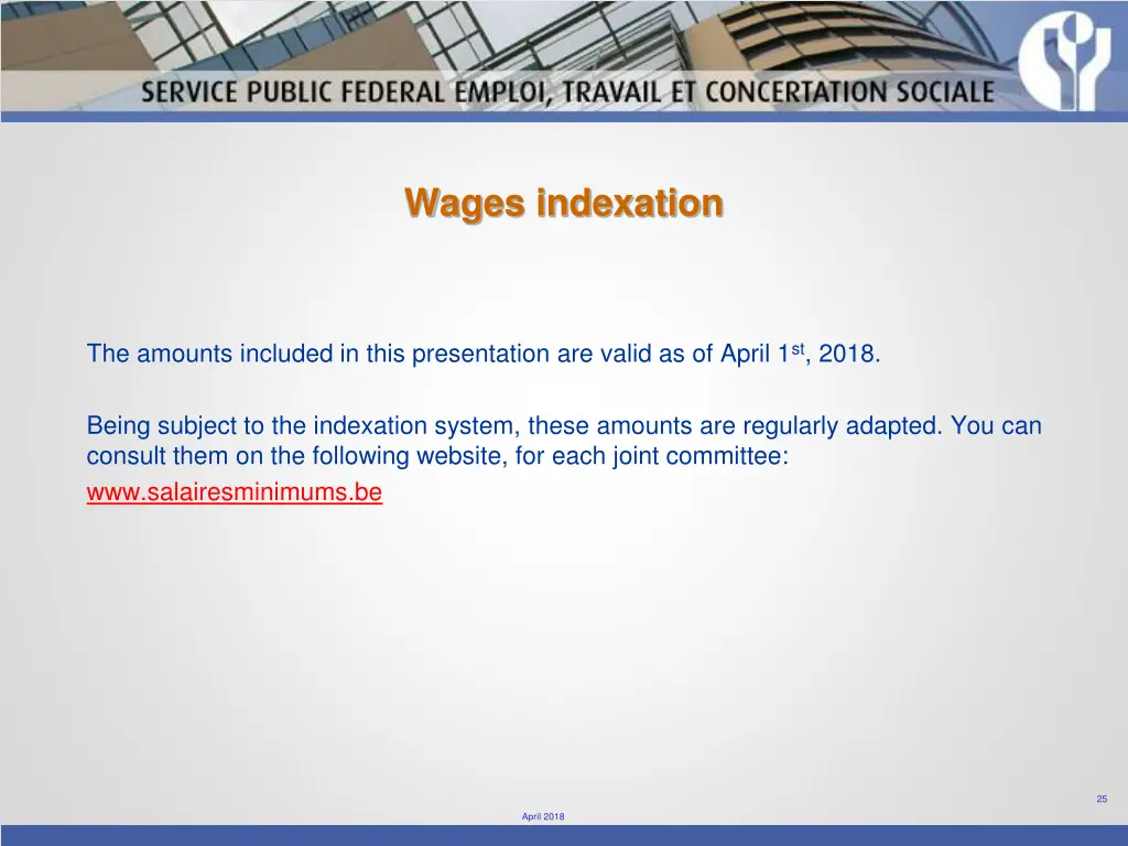 wages indexation