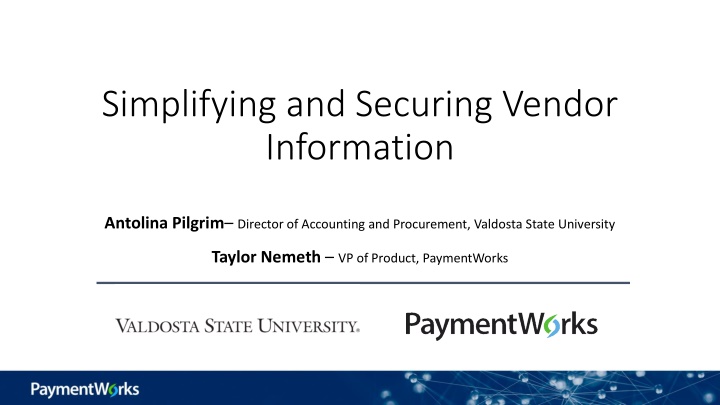 simplifying and securing vendor information