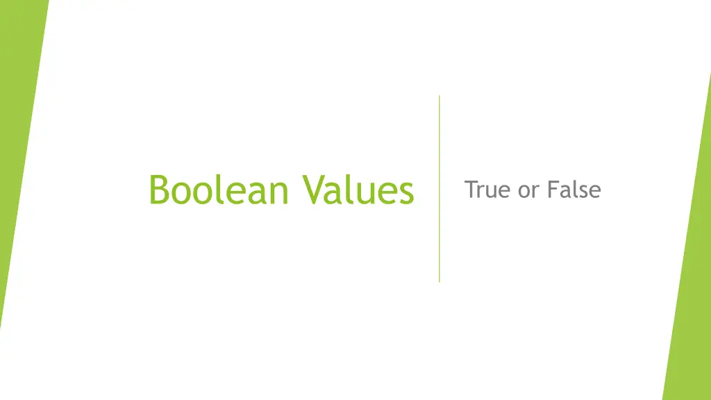 boolean values