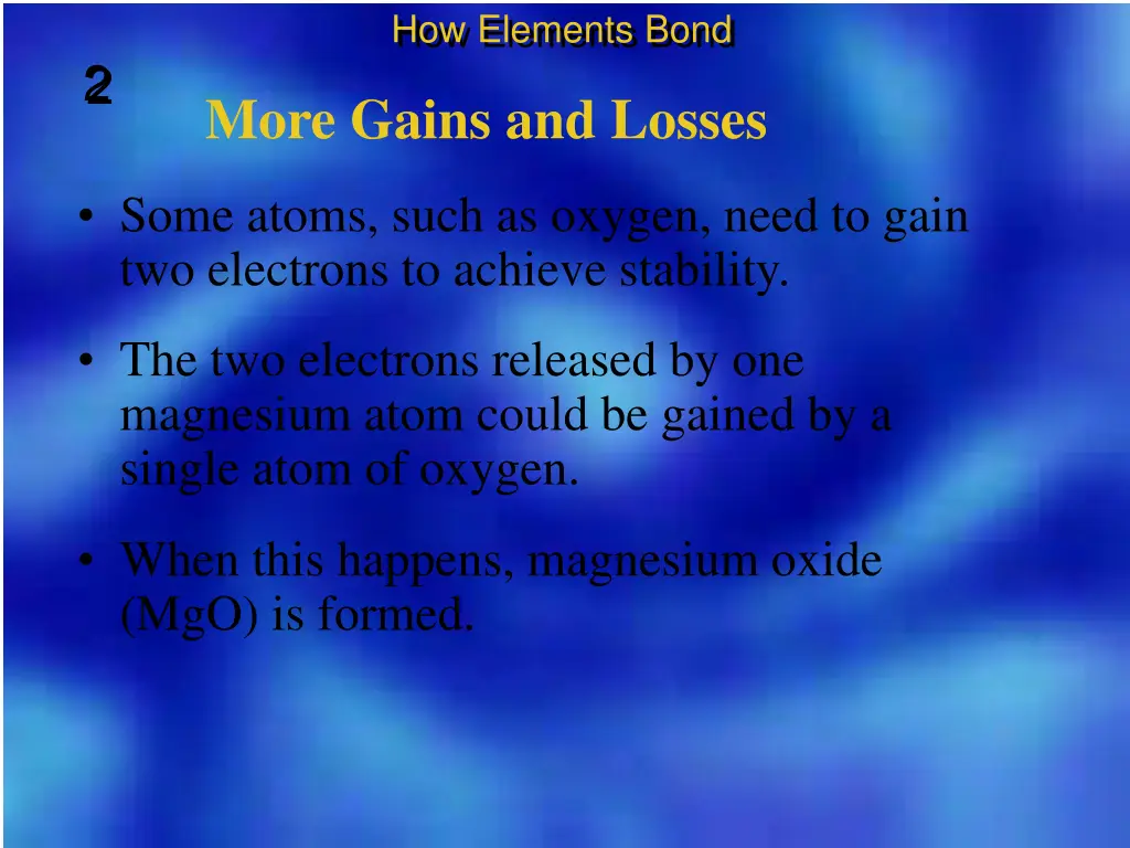 how elements bond 3