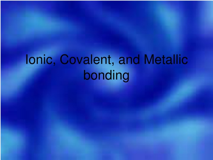 ionic covalent and metallic bonding