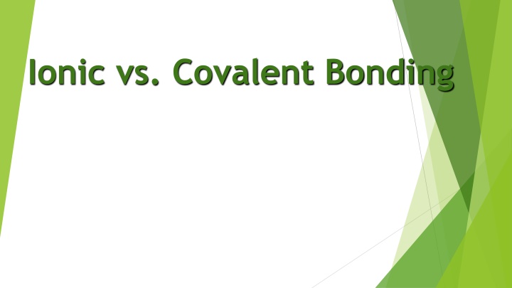 ionic vs covalent bonding