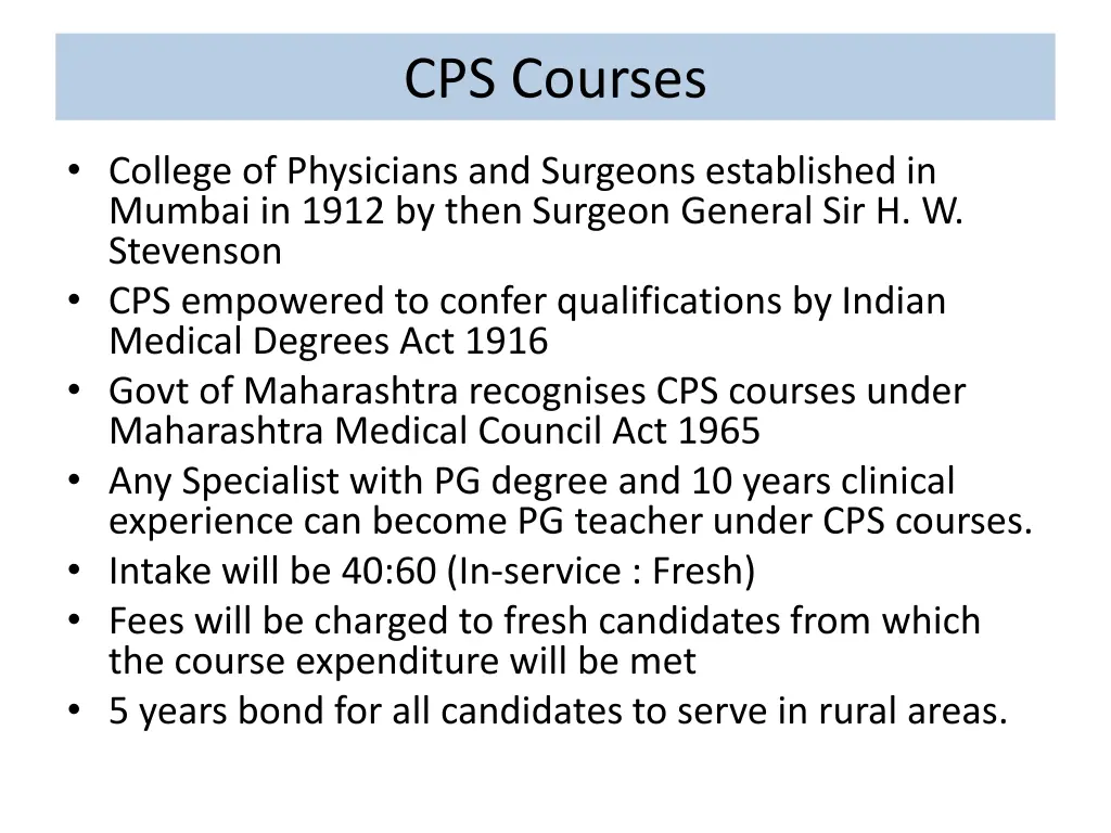 cps courses