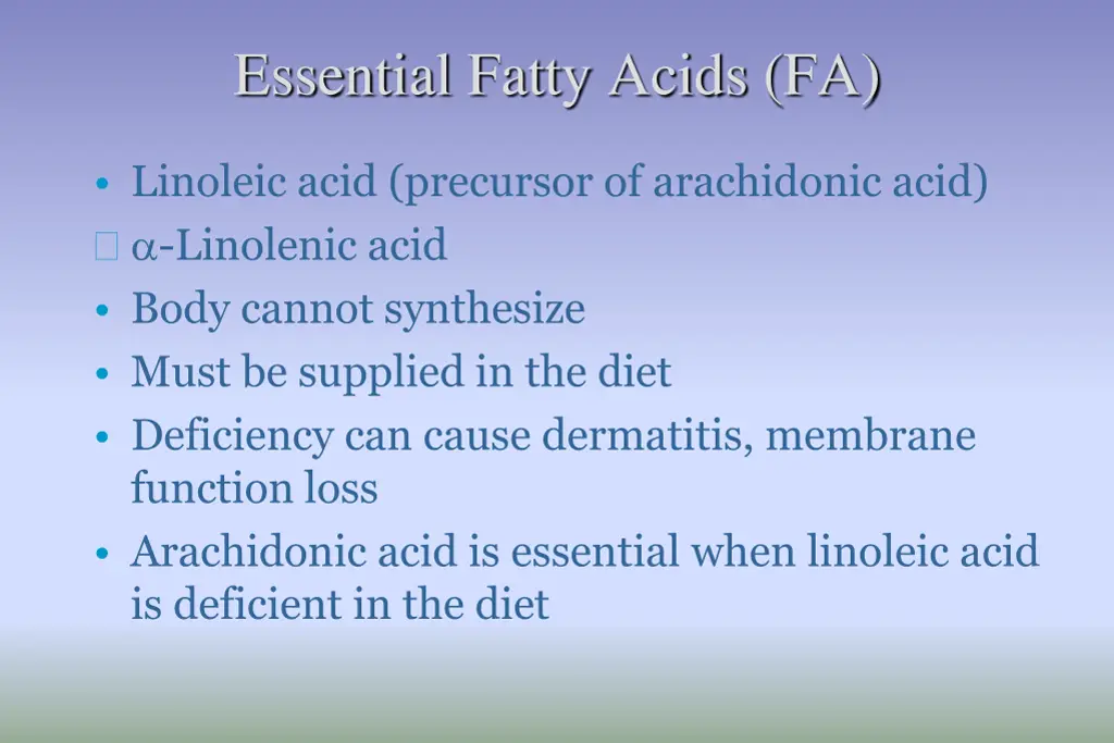 essential fatty acids fa