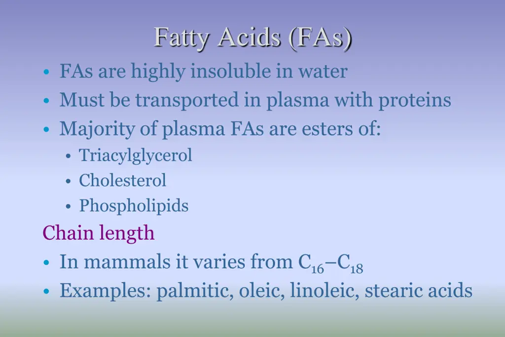 fatty acids fas