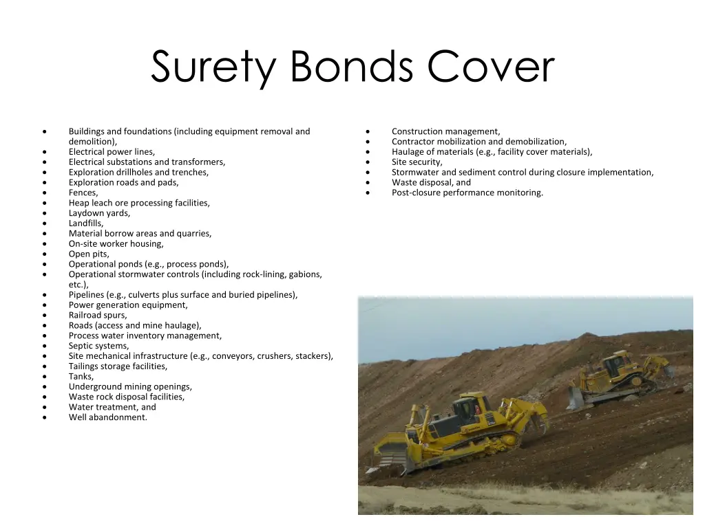 surety bonds cover