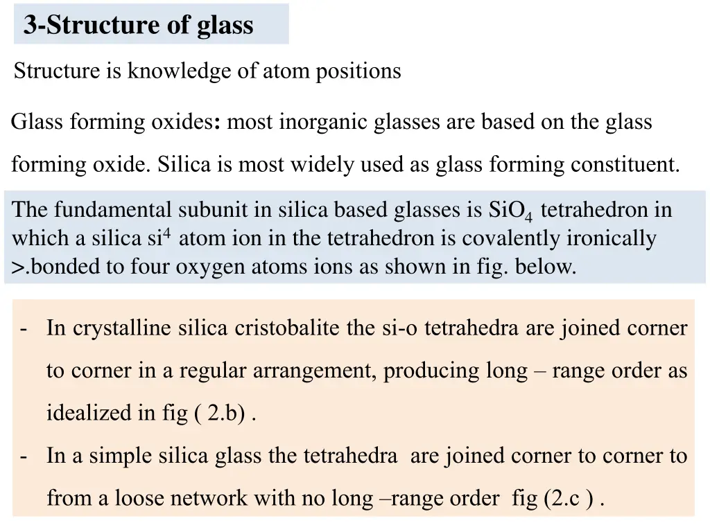 3 structure of glass