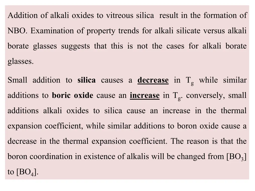 addition of alkali oxides to vitreous silica