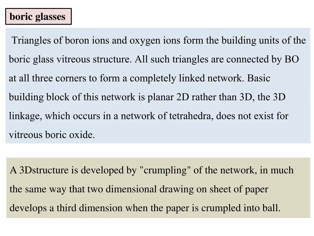 boric glasses