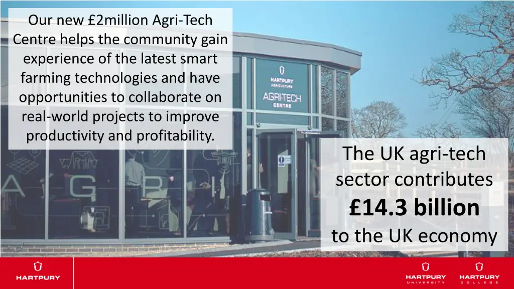 our new 2million agri tech centre helps