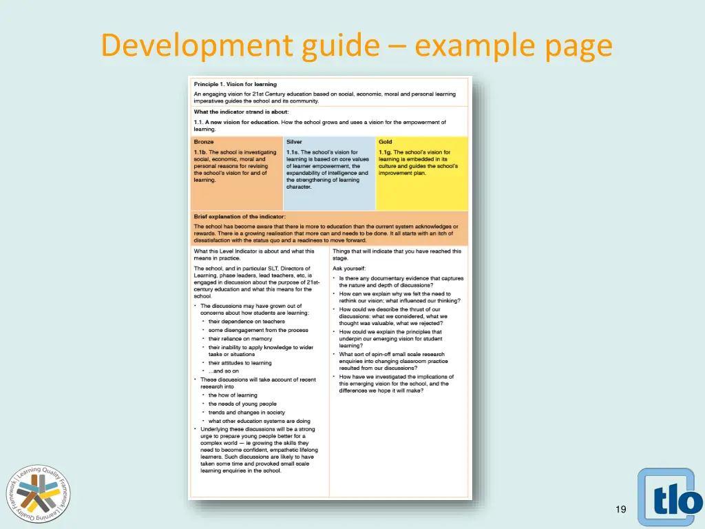 development guide example page