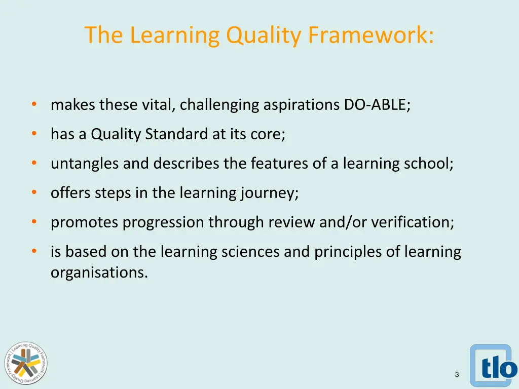 the learning quality framework 1