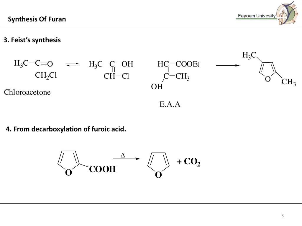 synthesis of furan 1