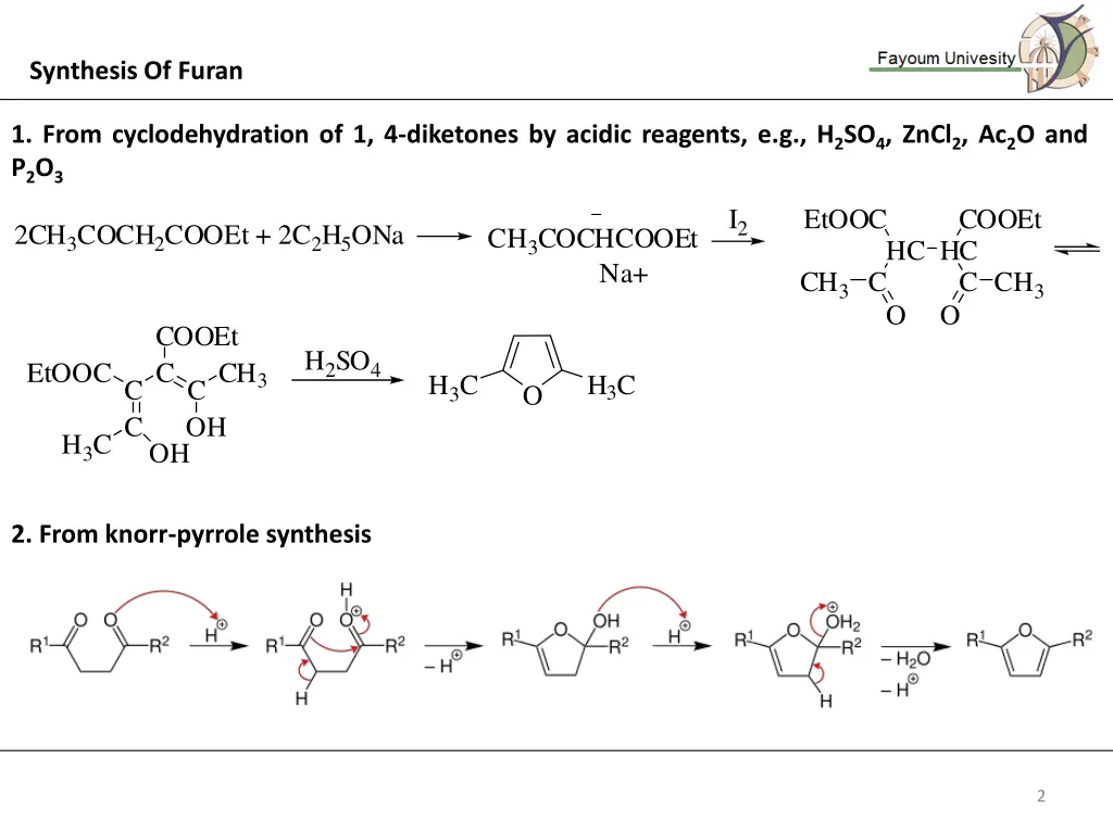 synthesis of furan