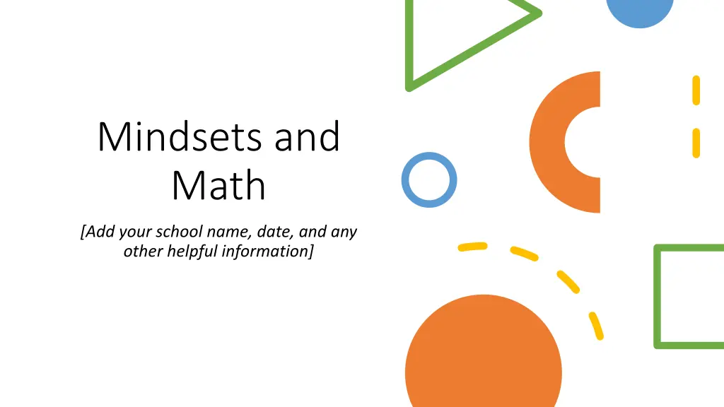 mindsets and math