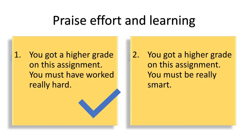 praise effort and learning