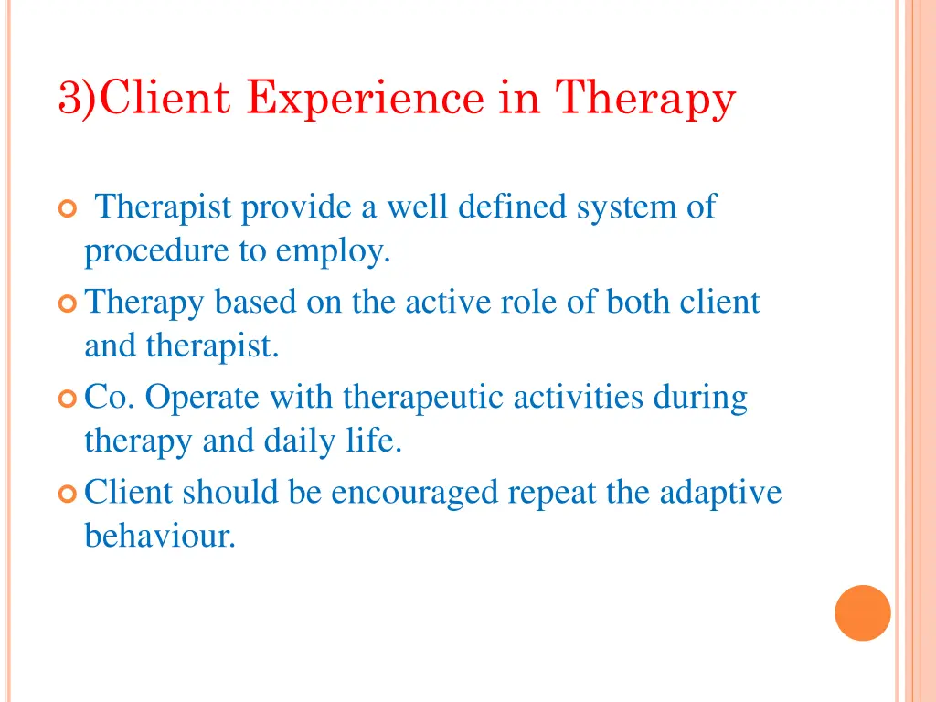 3 client experience in therapy