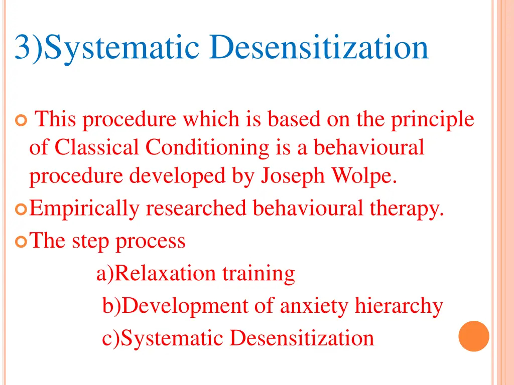 3 systematic desensitization