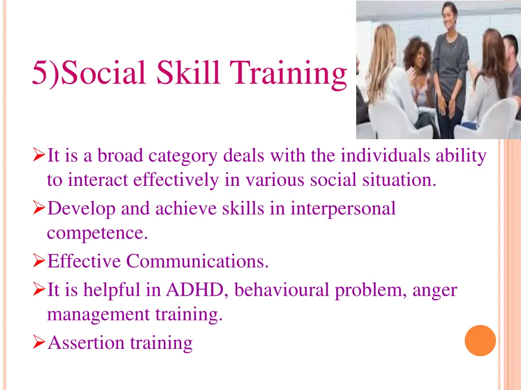 5 social skill training it is a broad category