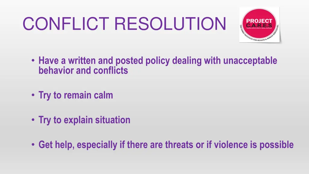 conflict resolution