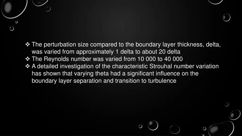 the perturbation size compared to the boundary