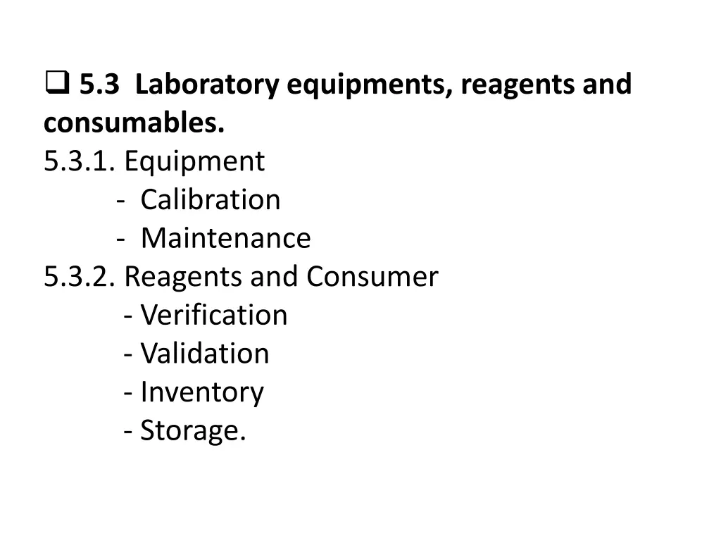 5 3 laboratory equipments reagents