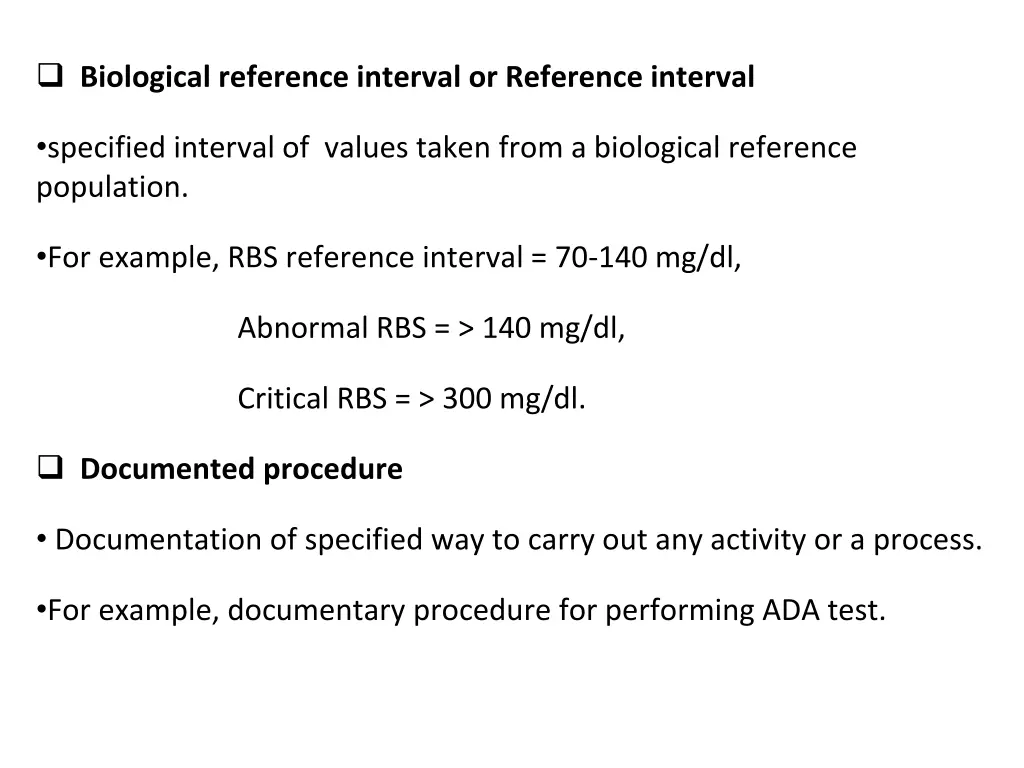 biological reference interval or reference