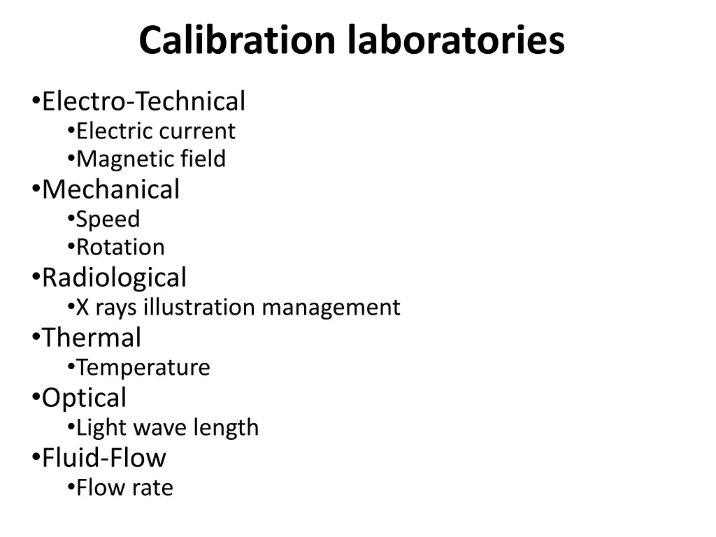 calibration laboratories