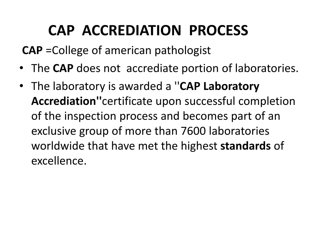 cap accrediation process cap college of american