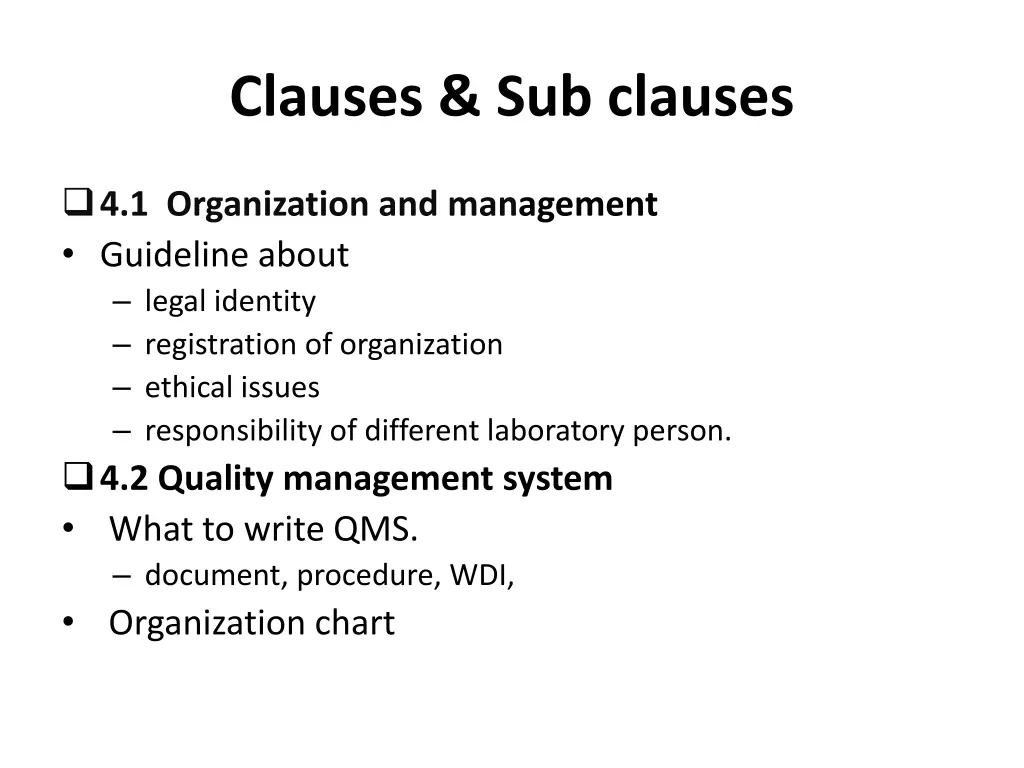 clauses sub clauses