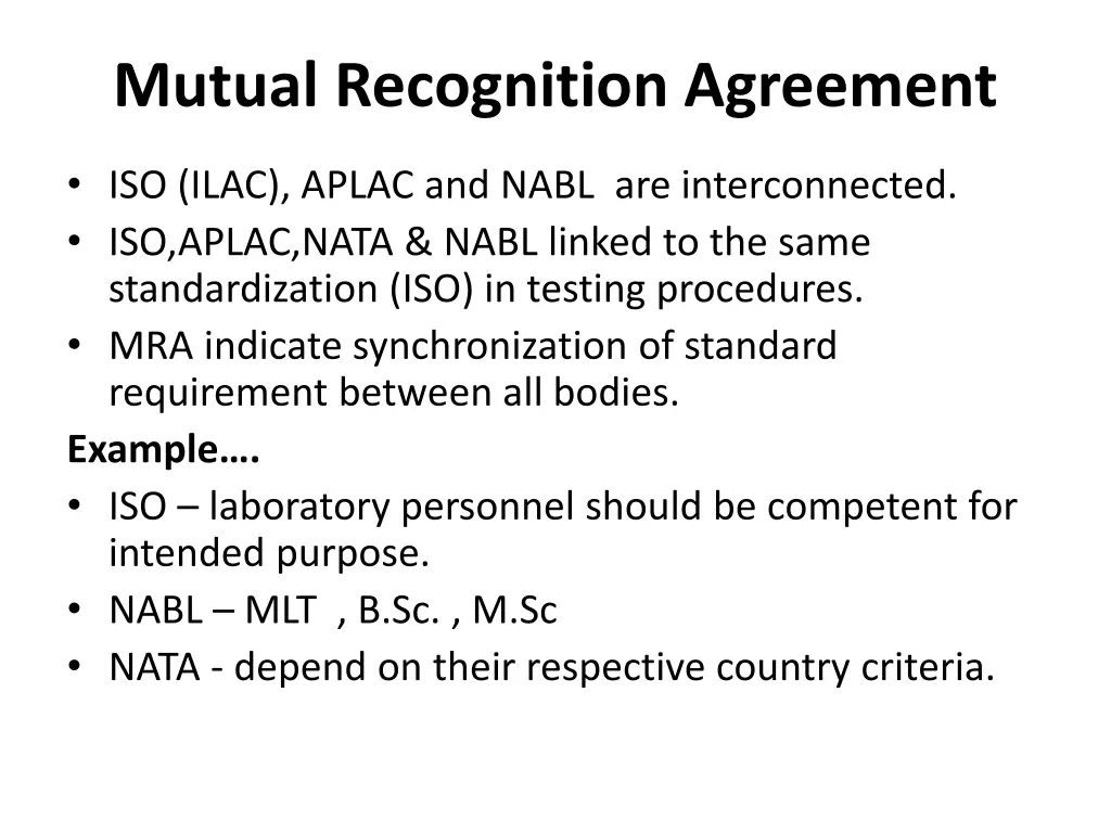 mutual recognition agreement