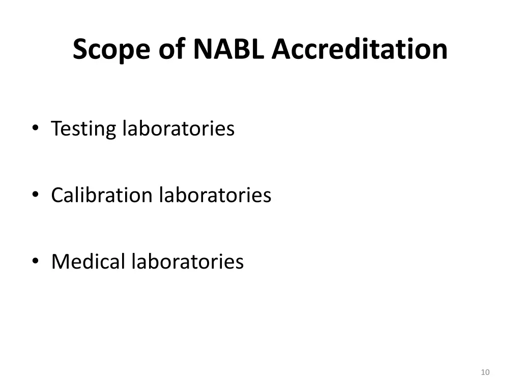 scope of nabl accreditation