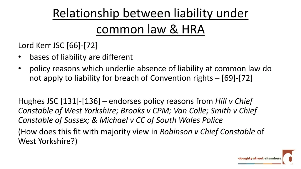 relationship between liability under common