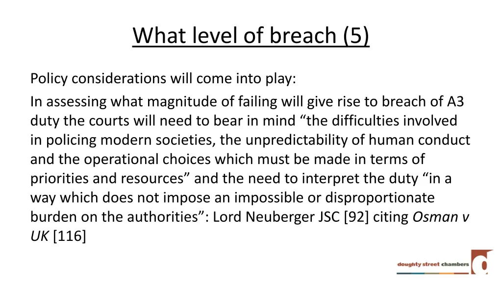 what level of breach 5