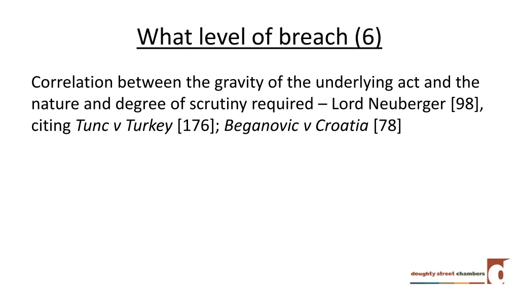 what level of breach 6