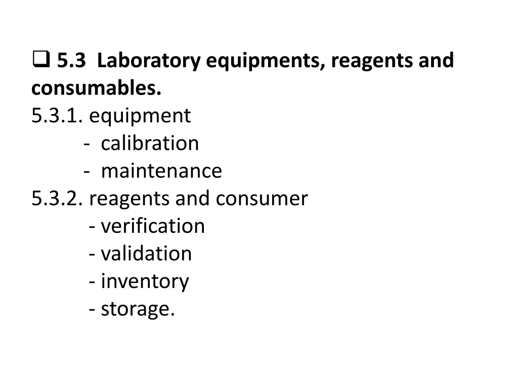 5 3 laboratory equipments reagents