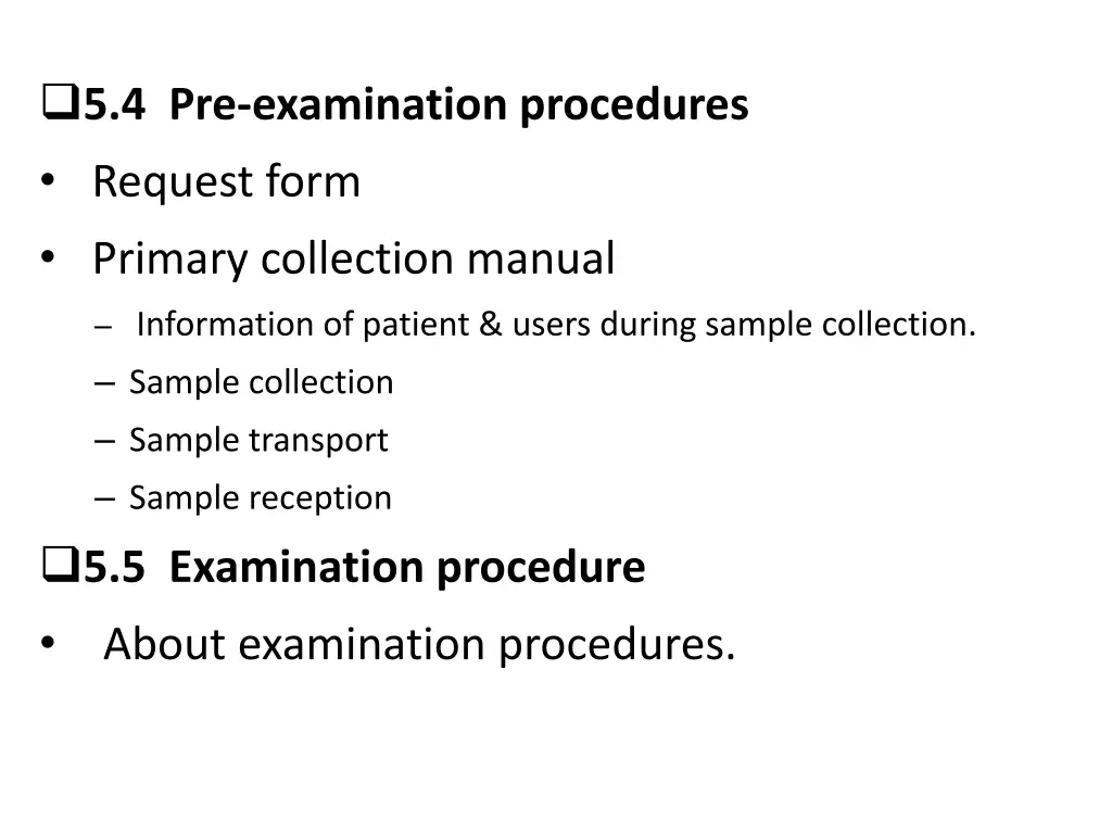 5 4 pre examination procedures request form