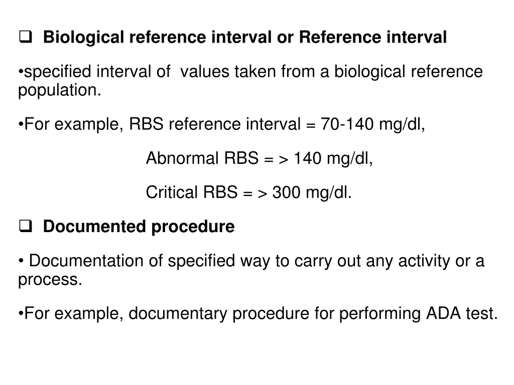 biological reference interval or reference