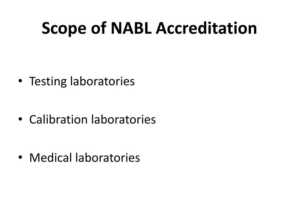 scope of nabl accreditation