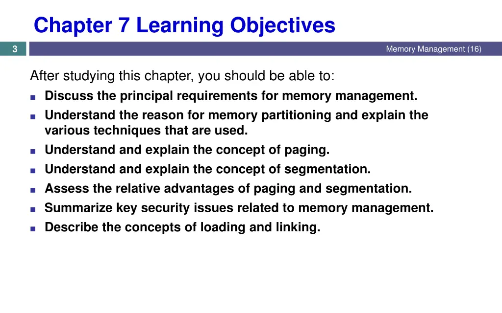 chapter 7 learning objectives