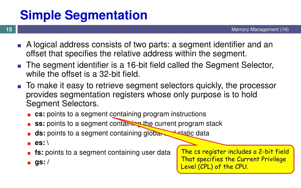 simple segmentation