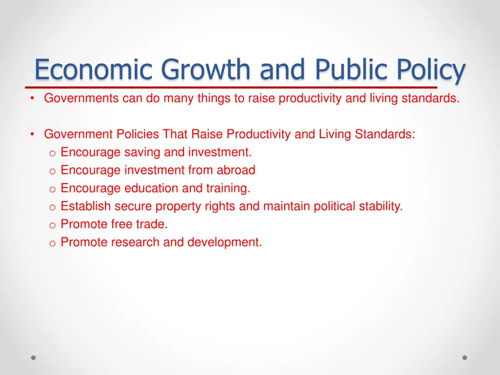 economic growth and public policy governments