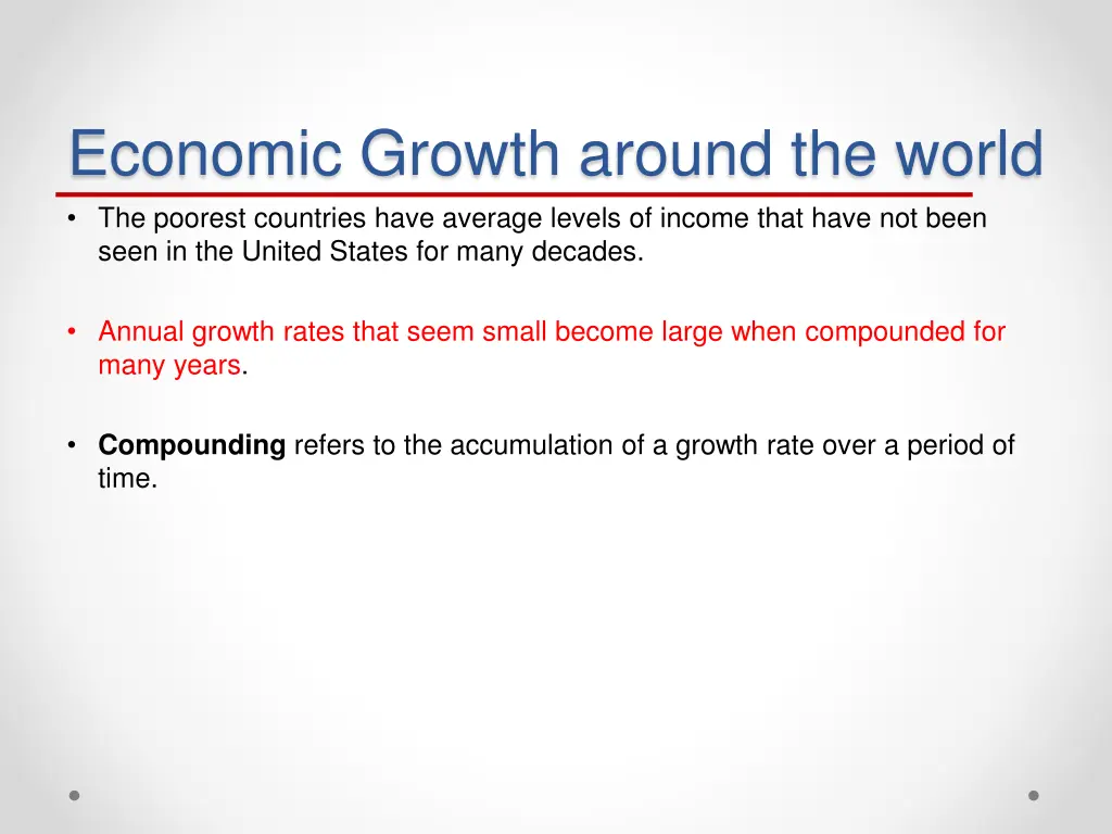 economic growth around the world the poorest