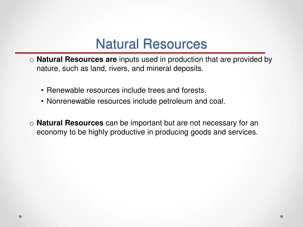 natural resources