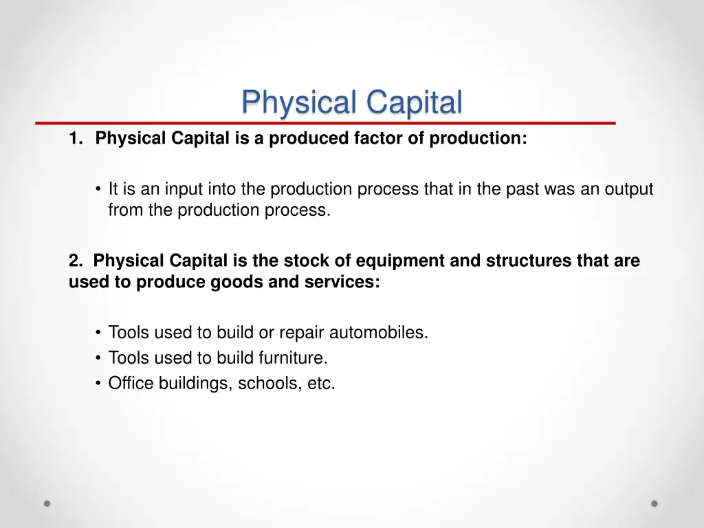 physical capital