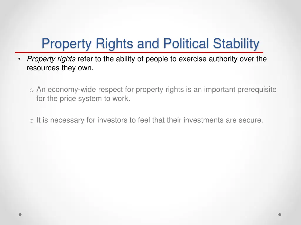 property rights and political stability property