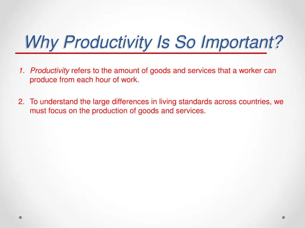 why productivity is so important