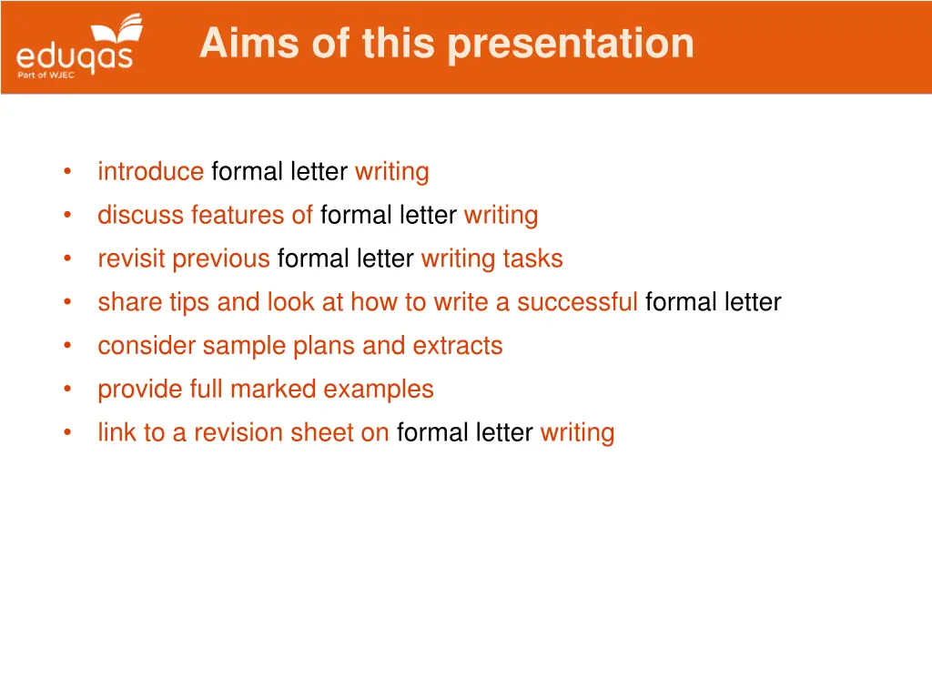 aims of this presentation